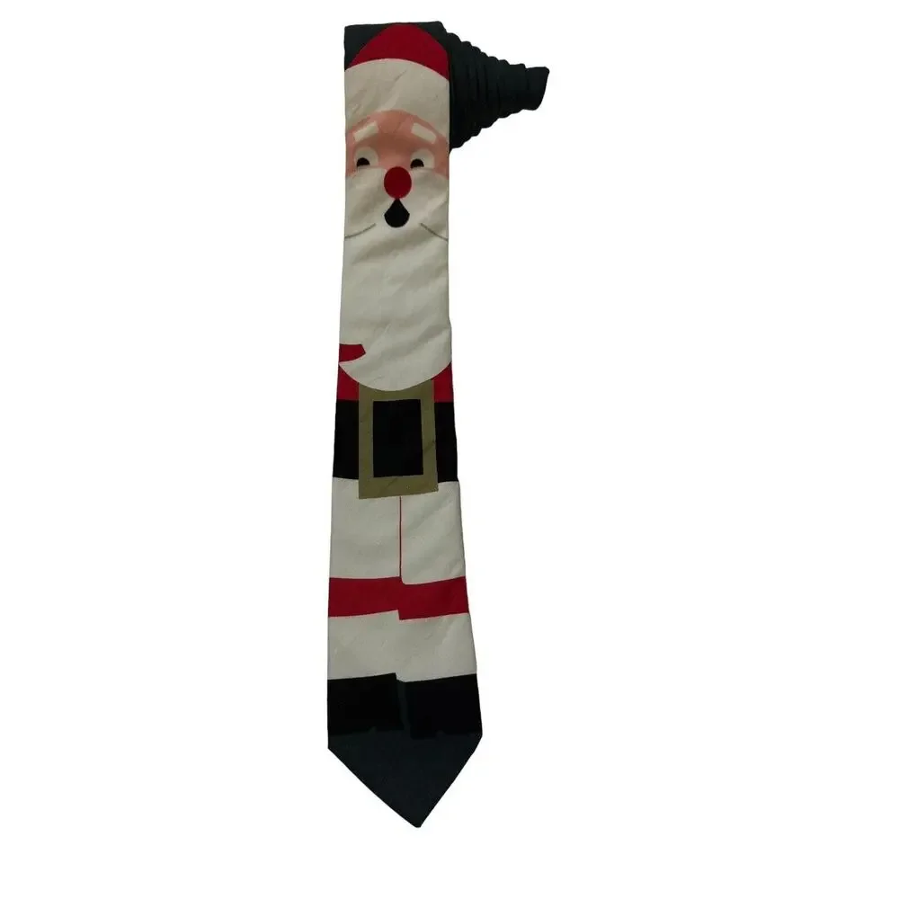 American Eagle Santa Clause Christmas Mens Skinny Necktie Novelty 100% Cotton